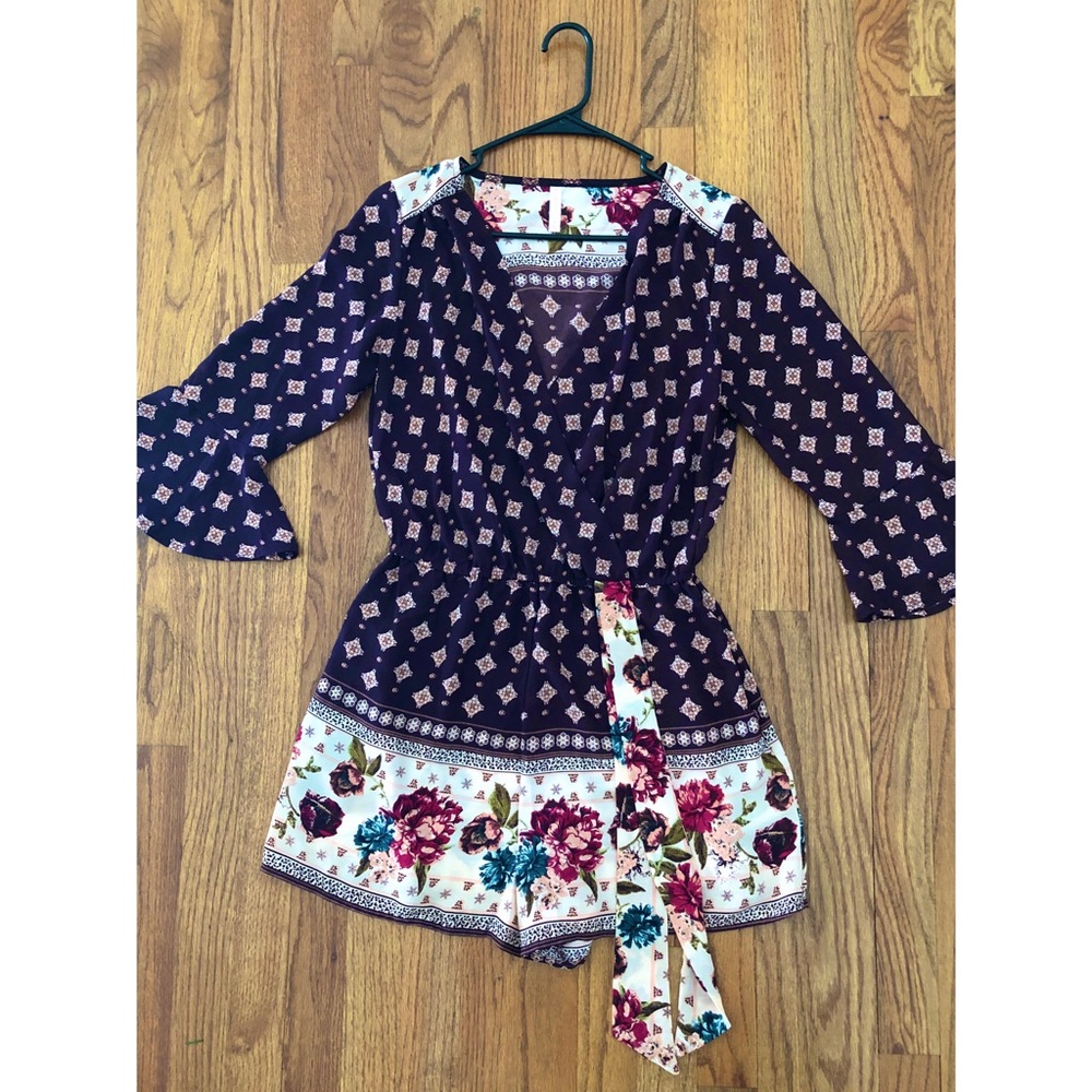 NWOT burgundy romper!